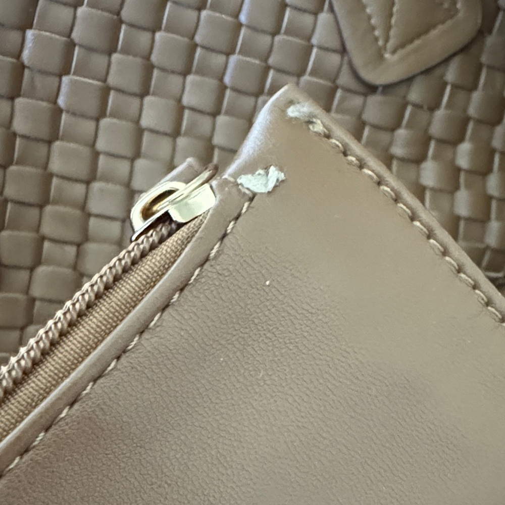 Anthropologie Tan Woven Tote Bag - Picture 4 of 7